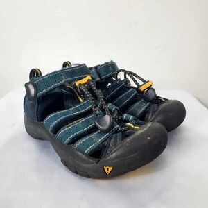 Keen Youth EU 26 Blue Canvas Leather Waterproof Newport Sandals
